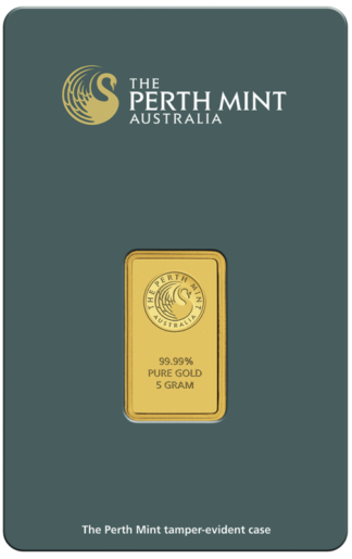 5g Gold Bullion | Perth Mint Gold Bar with Certificate(Front)