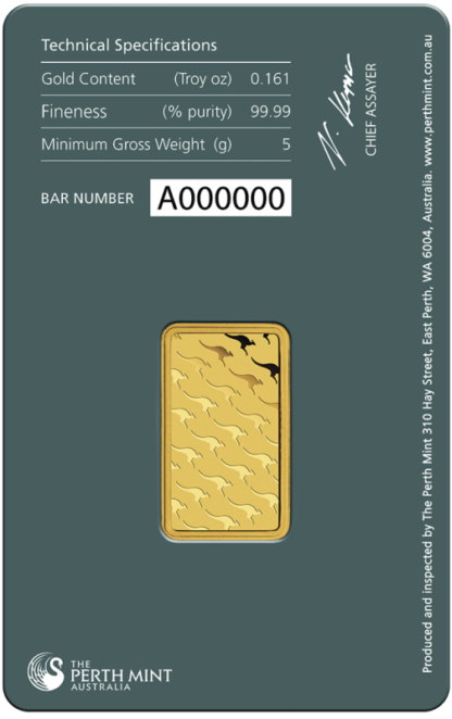 5g Gold Bullion | Perth Mint Gold Bar with Certificate(Back)