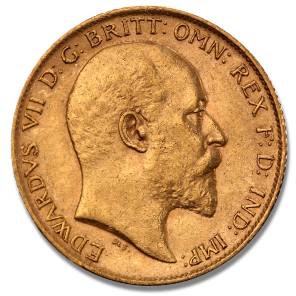 Half Sovereign Edward VII., 1/2 Pound, Gold, mixed years(Front)