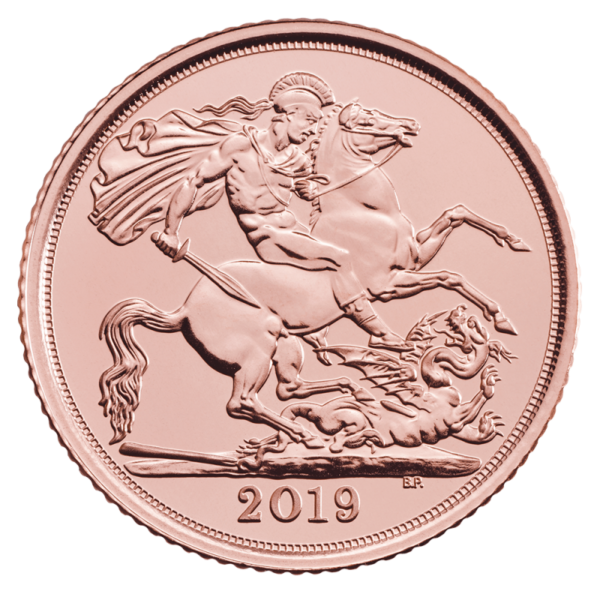 Half Sovereign Elizabeth II Gold Coin (2019)(Front)