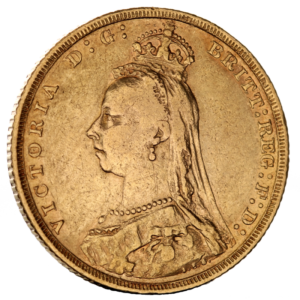 Full Sovereign Victoria, Gold, 1887-1893(Front)