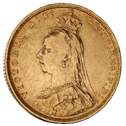 Full Sovereign Victoria, Gold, 1887-1893(Front)
