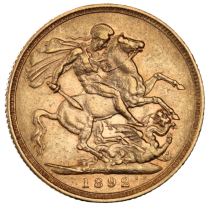 Full Sovereign Victoria, Gold, 1887-1893(Back)