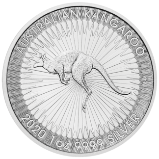 1 oz Kangaroo Silver Coin (2020)(Front)