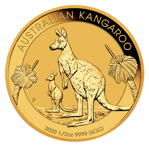 1/2 oz Nugget Kangaroo 2020 Gold Coin(Front)