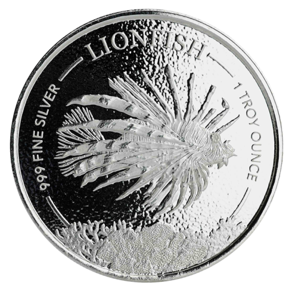1 oz Lionfish Silver Coin (2019)(Front)