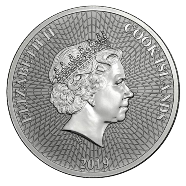 1 oz Starfish Silver Coin (2019)(Back)