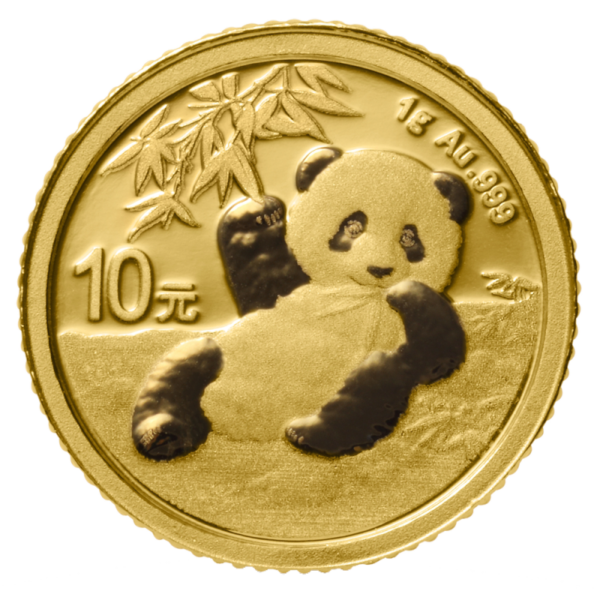 1g China Panda 2020 Gold Coin(Front)