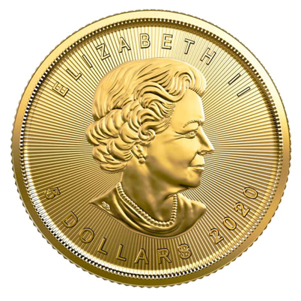 1/10 oz Maple Leaf 2020 Gold Coin(Back)