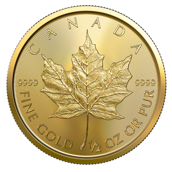 1/2 oz Maple Leaf 2020 Gold Coin(Front)