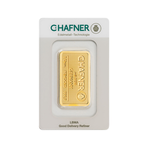 1 oz Hafner Gold Bar | C.Hafner(Front)