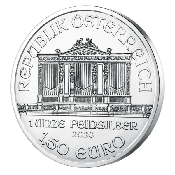 1 oz Vienna Philharmonic 2020 Gold Coin(Back)