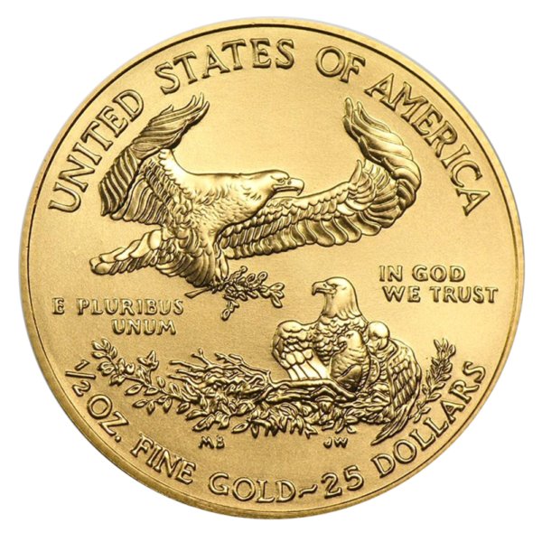 1/2 oz American Eagle Gold Coin 2020(Back)