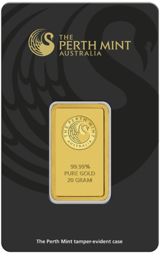 20g Gold Bullion | Perth Mint Gold Bar with Certificate(Front)