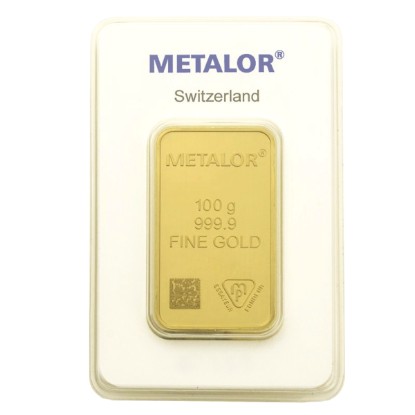 100g Gold Bar | Metalor(Front)