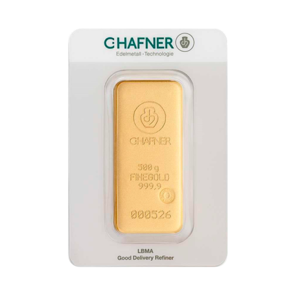500g Hafner Gold Bar | C.Hafner(Front)