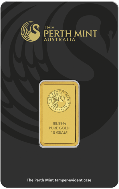 10g Gold Bullion | Perth Mint Gold Bar with Certificate(Front)