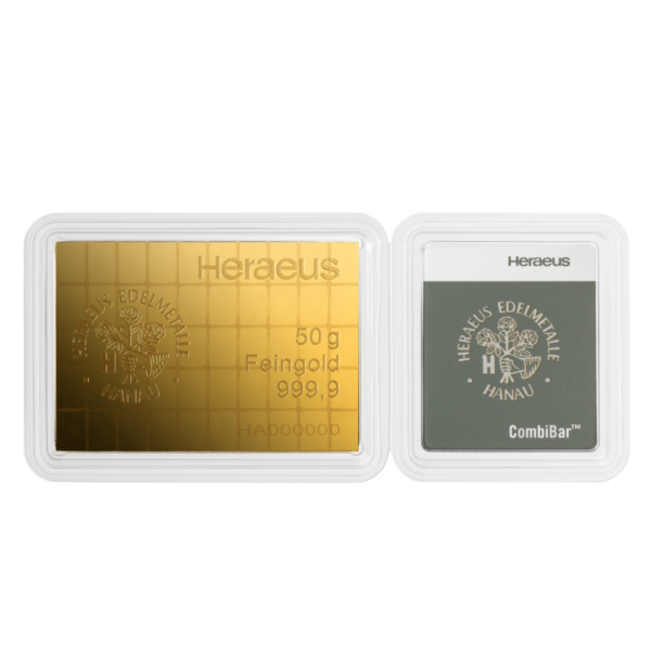 50 x 1g CombiBar® | Gold | Heraeus(Front)