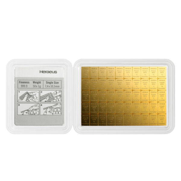 50 x 1g CombiBar® | Gold | Heraeus(Back)