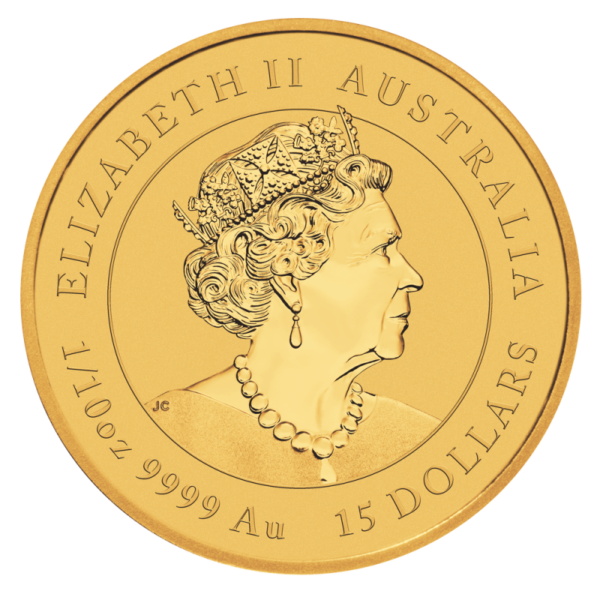 1/10 oz Lunar III Ox Gold Coin (2021)(Back)