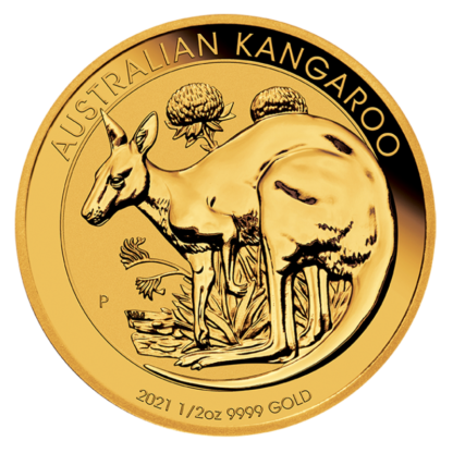 1/2 oz Kangaroo Gold Coin (2021)(Front)