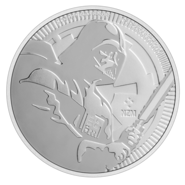 1 oz STAR WARS Darth Vader Silver Coin (2020)(Front)