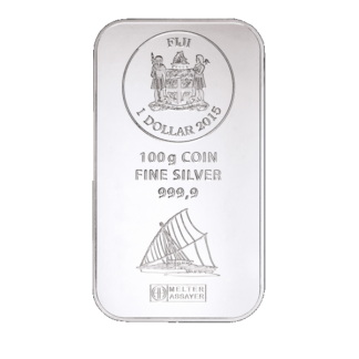 100g Fiji Coin Bar | Silver | Argor-Heraeus(Front)