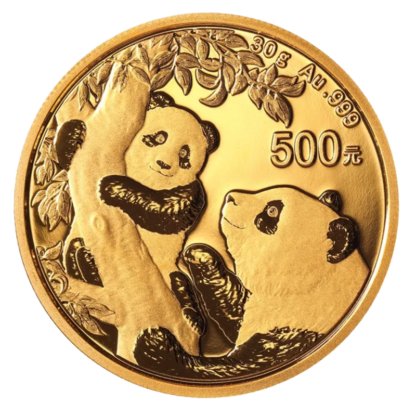 30g China Panda Gold Coin (2021)(Front)