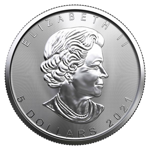 1 oz Silver Maple Leaf Coin (2021)(Back)