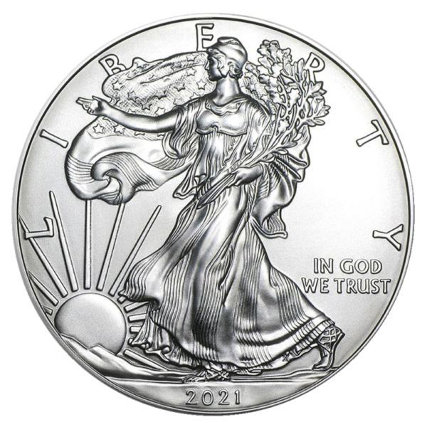 1 oz American Eagle Silver Coin (2021)(Front)