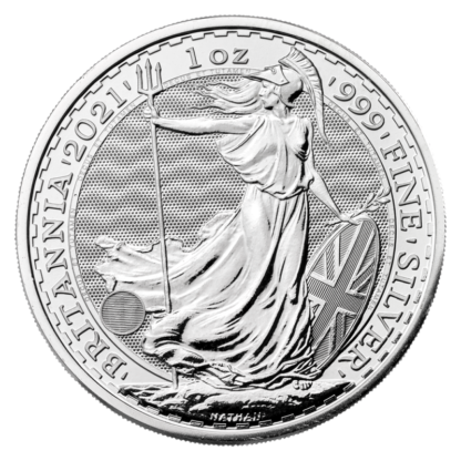 1 oz Britannia Silver Coin (2021)(Front)