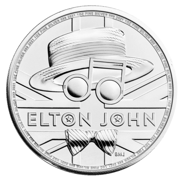 1 oz Elton John Silver Coin (2021)(Front)