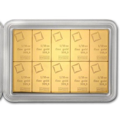 10 x 1/10 oz CombiBar® | Gold | Valcambi(Front)