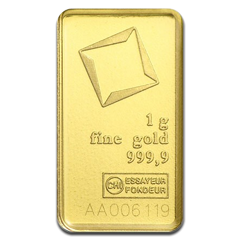 1g Gold Bullion | Valcambi Gold Bar(Front)