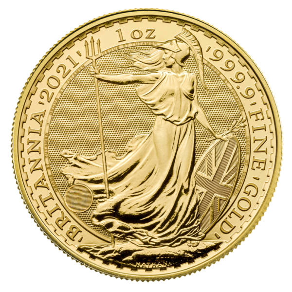 1 oz Britannia Gold Coin (2021)(Front)