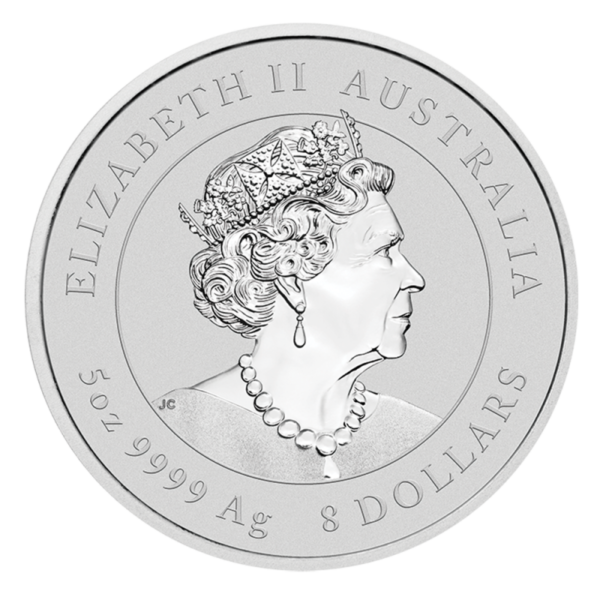 5 oz Lunar III Ox Silver Coin (2021)(Back)