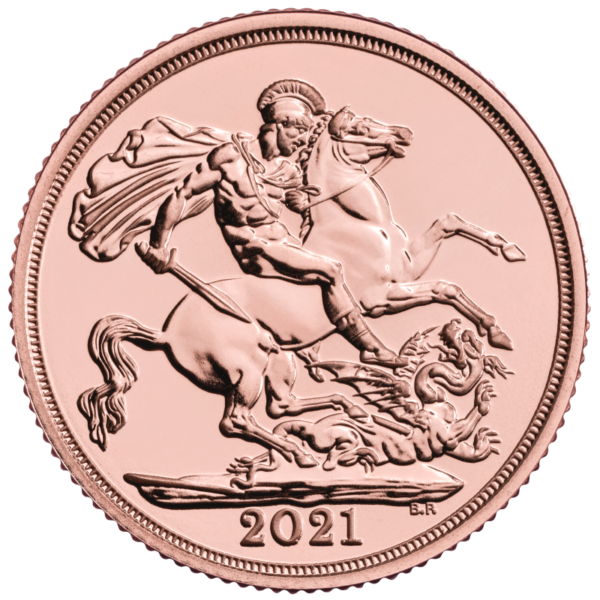 Sovereign Elizabeth II Gold Coin (2021)(Front)