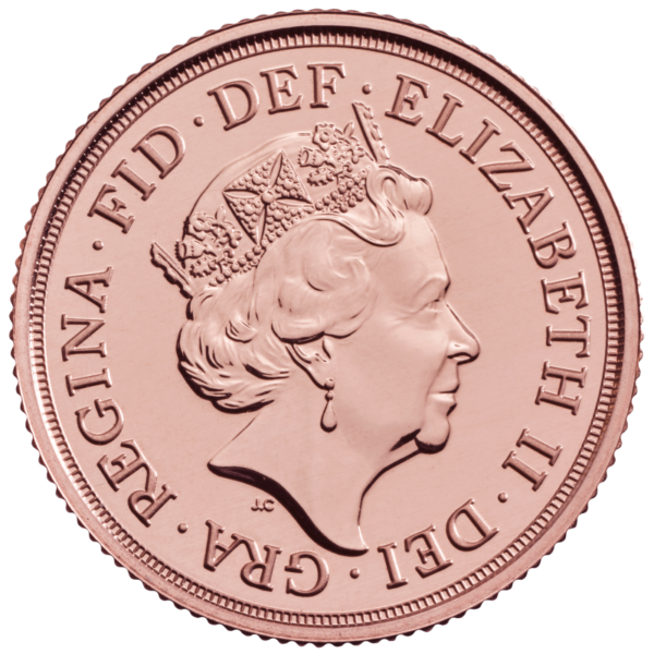 Sovereign Elizabeth II Gold Coin (2021)(Back)