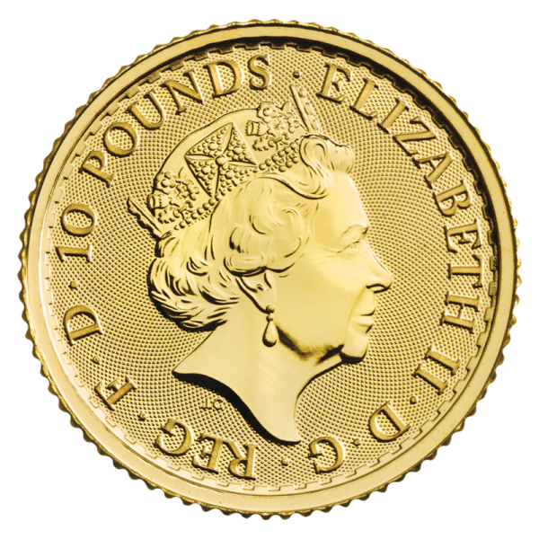 1/10 oz Britannia Gold Coin (2021)(Back)