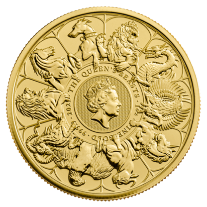 1 oz Queen's Beasts The Completer Gold Coin (2021)(Front)