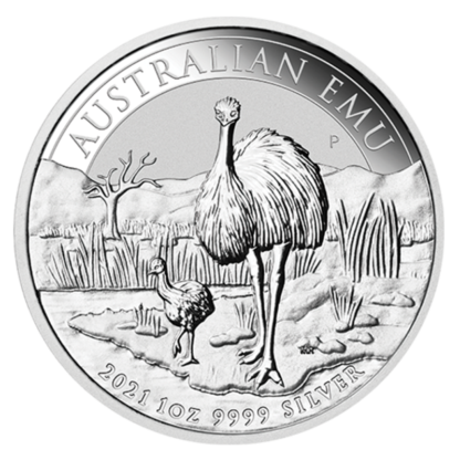 1 oz Perth Mint Silver Emu (2021)(Front)