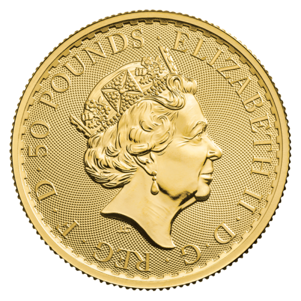 1/2 oz Britannia Gold Coin (2021)(Back)