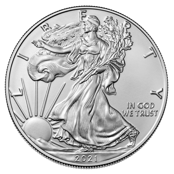 1 oz American Eagle Silver Coin (2021) new design(Back)