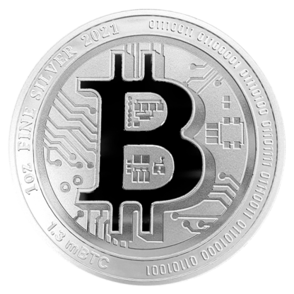 1 oz Silver Bitcoin (2021)(Front)