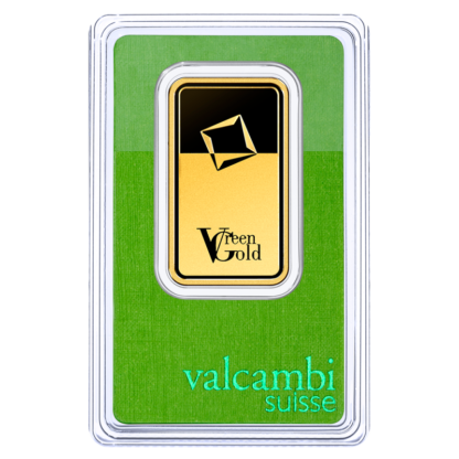 1 oz Gold Bar | Valcambi | Green Gold(Front)