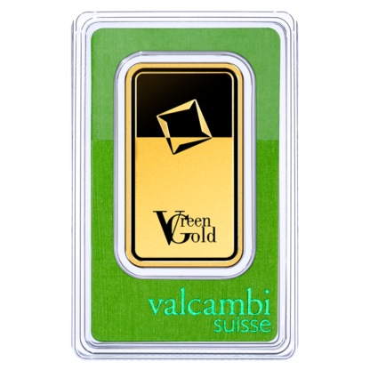 50g Gold Bar | Valcambi | Green Gold(Front)