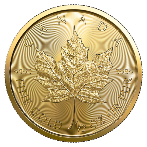 1/2 oz Maple Leaf Gold Coin (2021)(Front)
