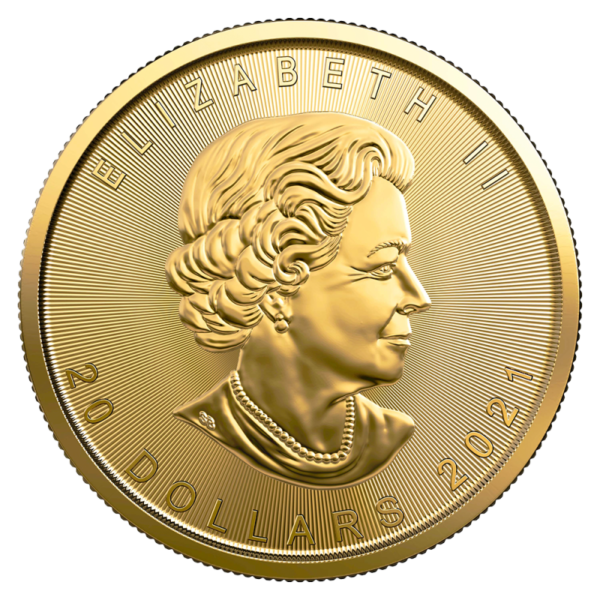 1/2 oz Maple Leaf Gold Coin (2021)(Back)