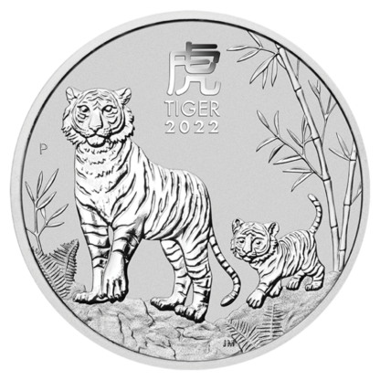 1 oz Lunar III Tiger Silver Coin | 2022(Front)