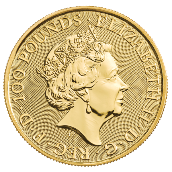 1 oz Maid Marian Gold Coin (2022)(Back)